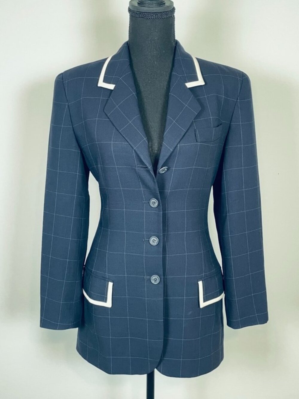 BURBERRY Vintage 100% wool tailored blazer, Made in USA
